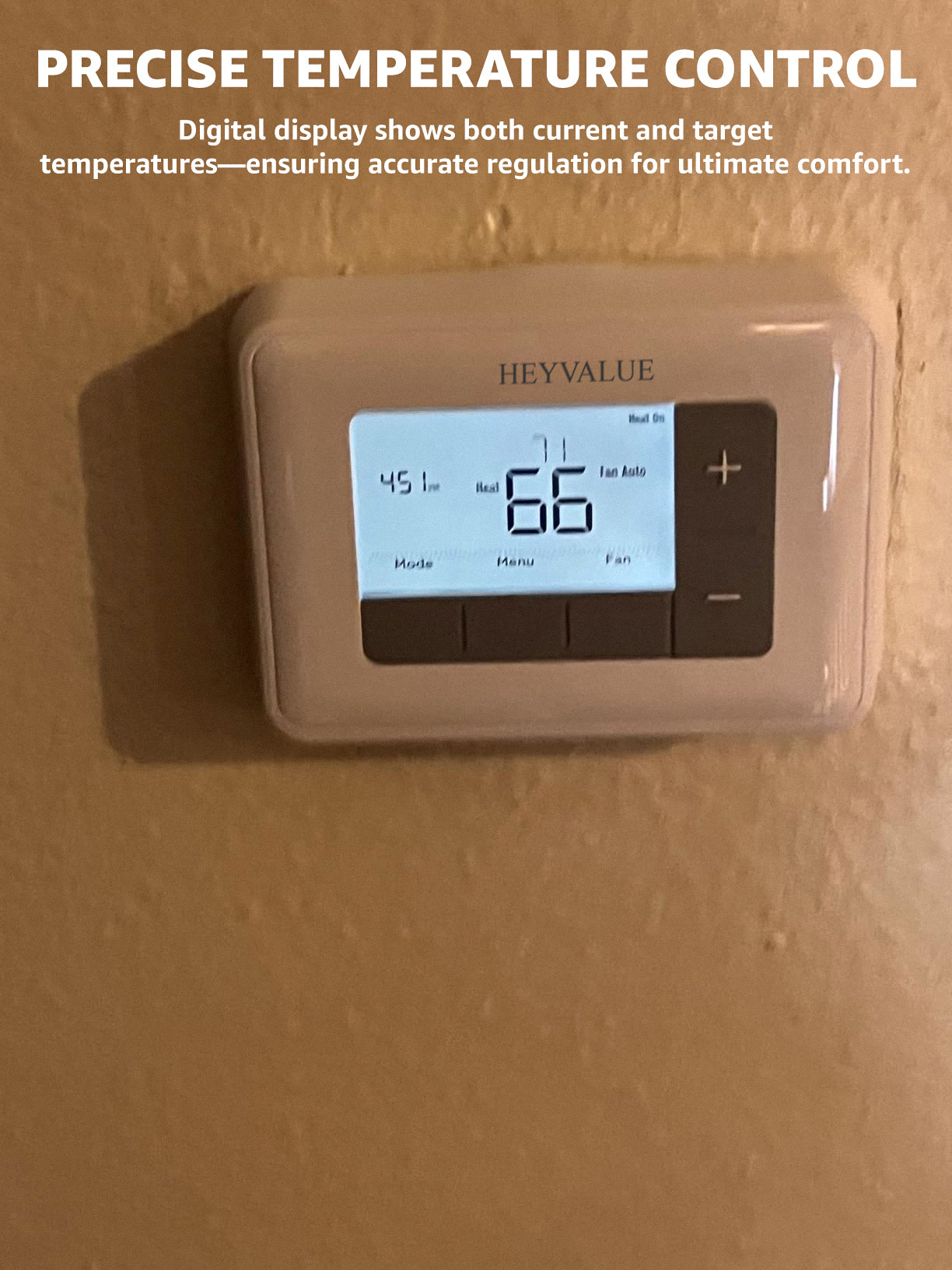 HEYVALUE Smart Thermostat, Wi-Fi,  Easy DIY Install