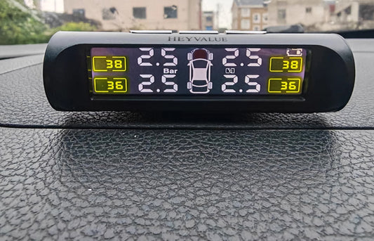 HEYVALUE Automatic Tire Pressure Warning System, Low Pressure Indicator for Vehicle Safety