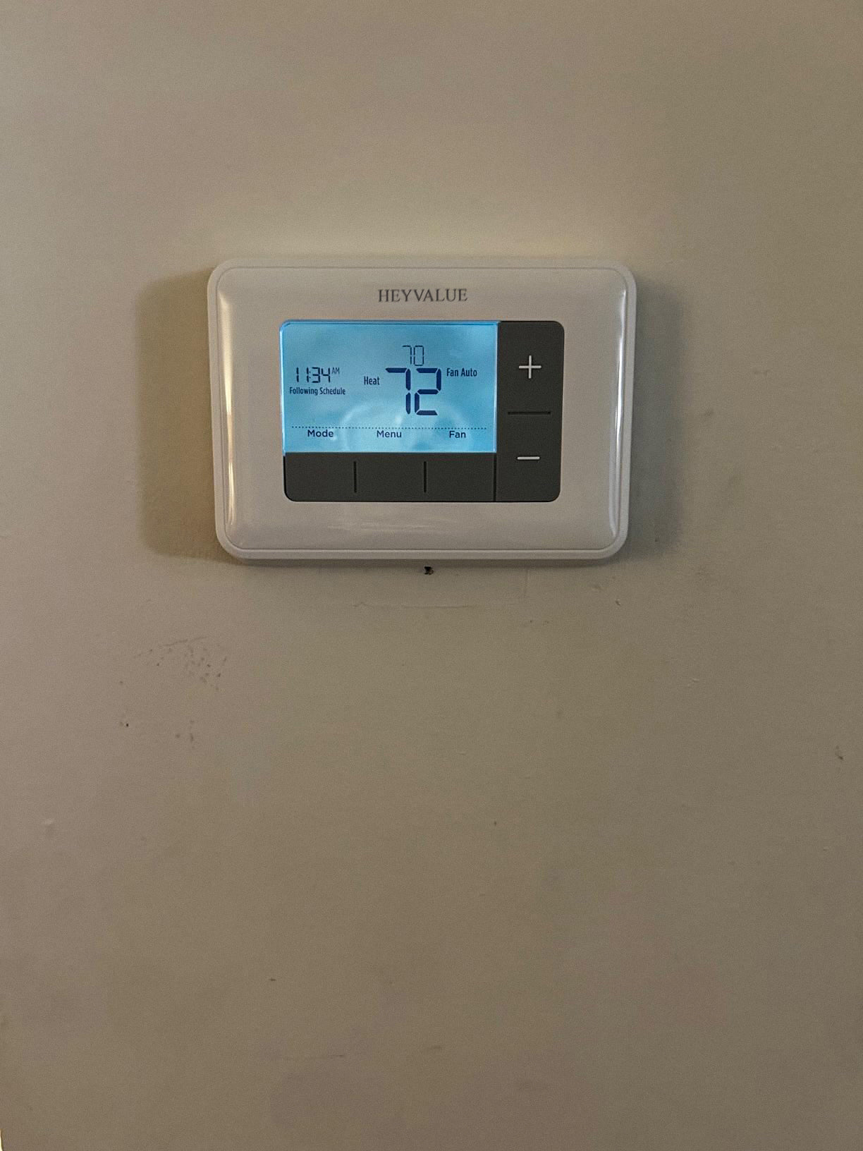 HEYVALUE Smart Thermostat, Wi-Fi,  Easy DIY Install