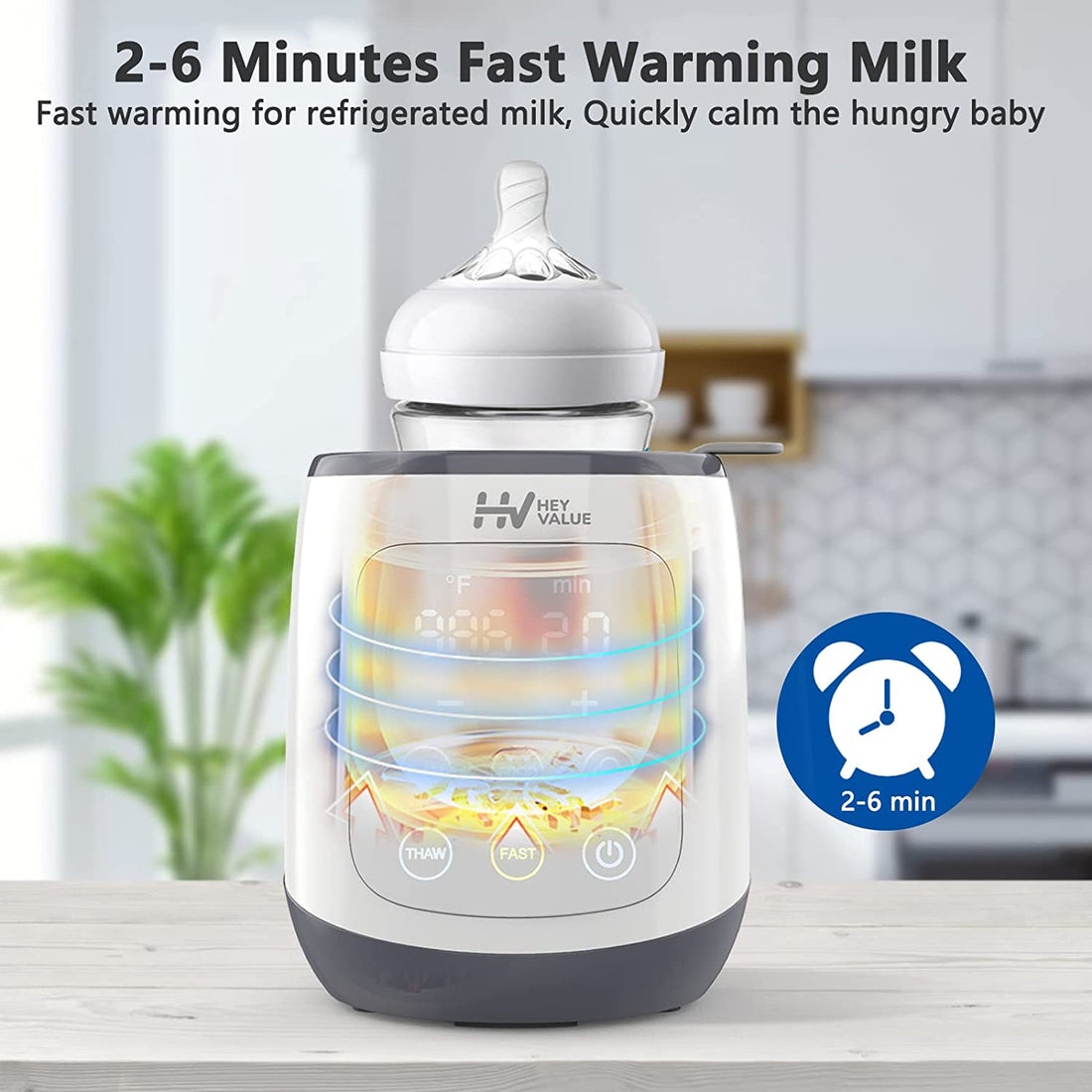 Bottle Warmer Baby Food Warmer for Breastmilk or Formula heyvalue